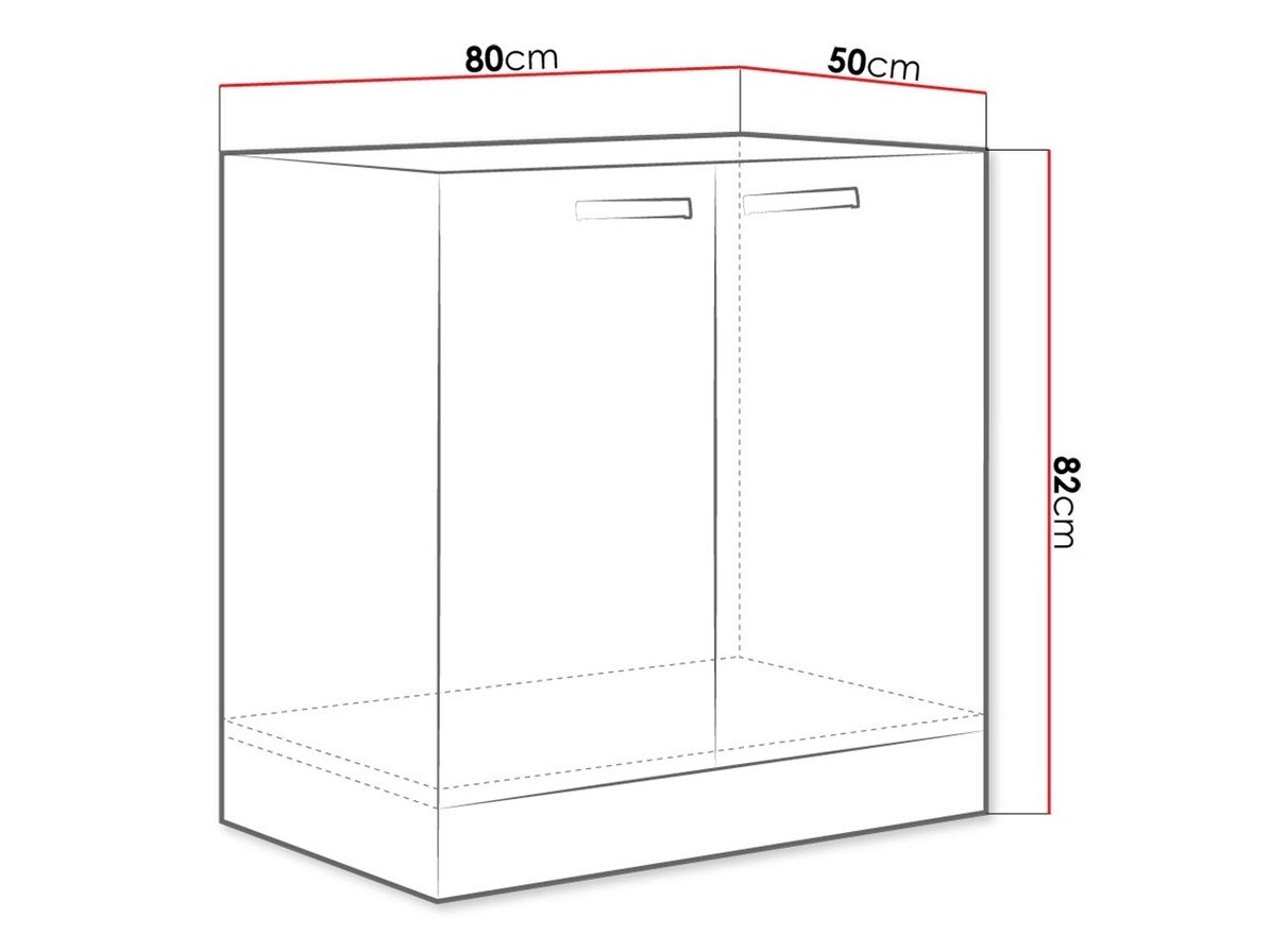 Dulap modular cu uși pentru chiuvetă Multi Grey 110