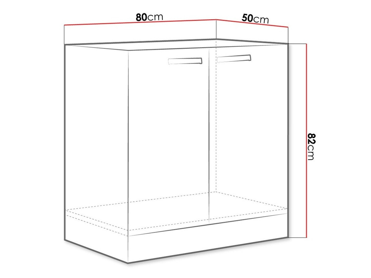 Dulap modular cu uși pentru chiuvetă Multi White 110