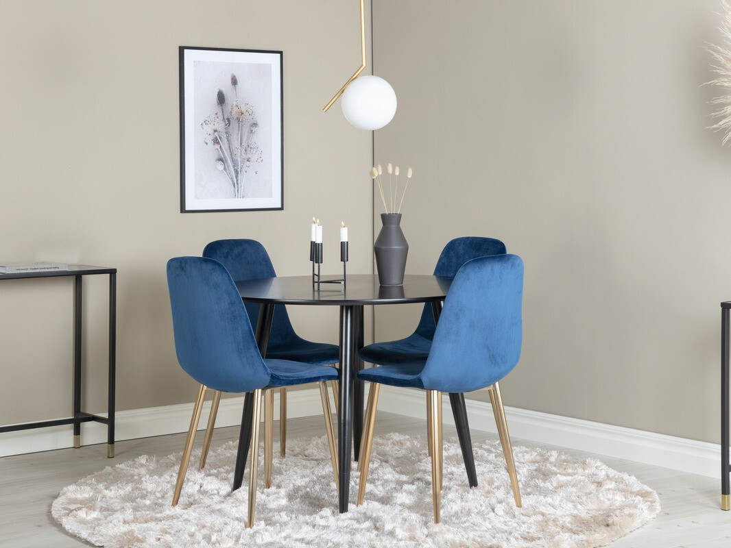 Scaun Dallas 252 (Albastru + Alamă)
