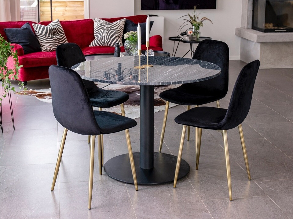 Scaun Dallas 252 (Negru + Alamă)