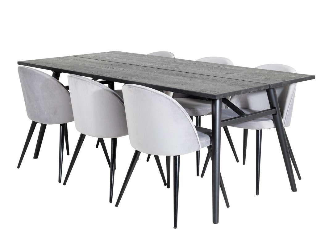 Set de mese Dallas 1676 (Gri + Negru)