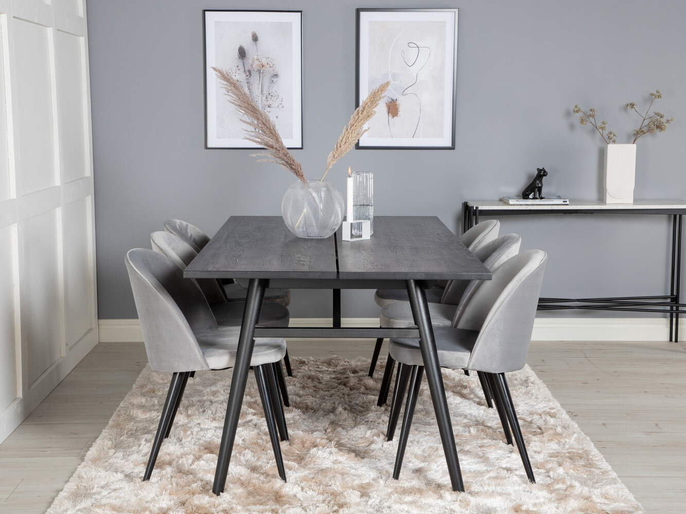 Set de mese Dallas 1676 (Gri + Negru)