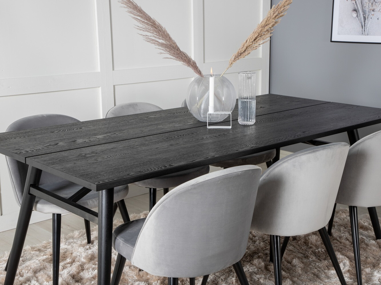 Set de mese Dallas 1676 (Gri + Negru)
