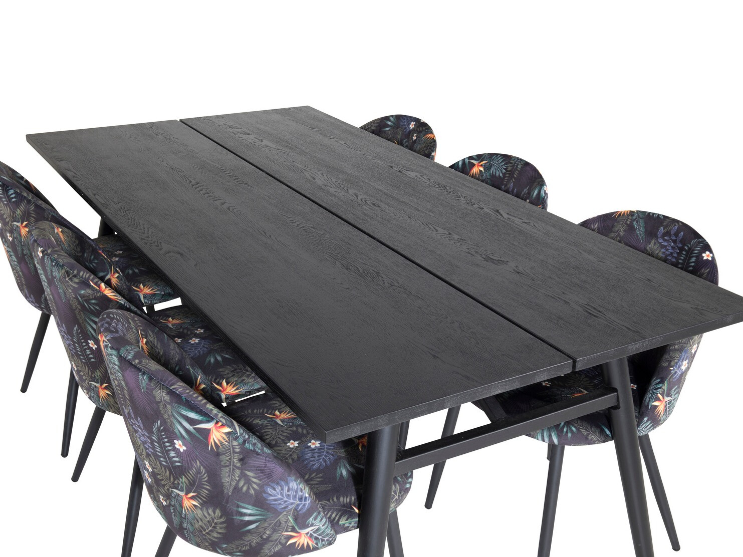 Set de mese Dallas 1676 (Model floral + Negru)