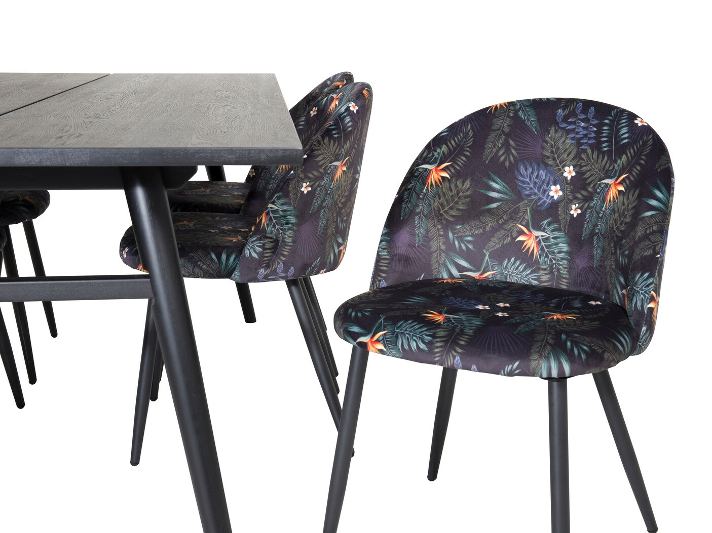 Set de mese Dallas 1676 (Model floral + Negru)