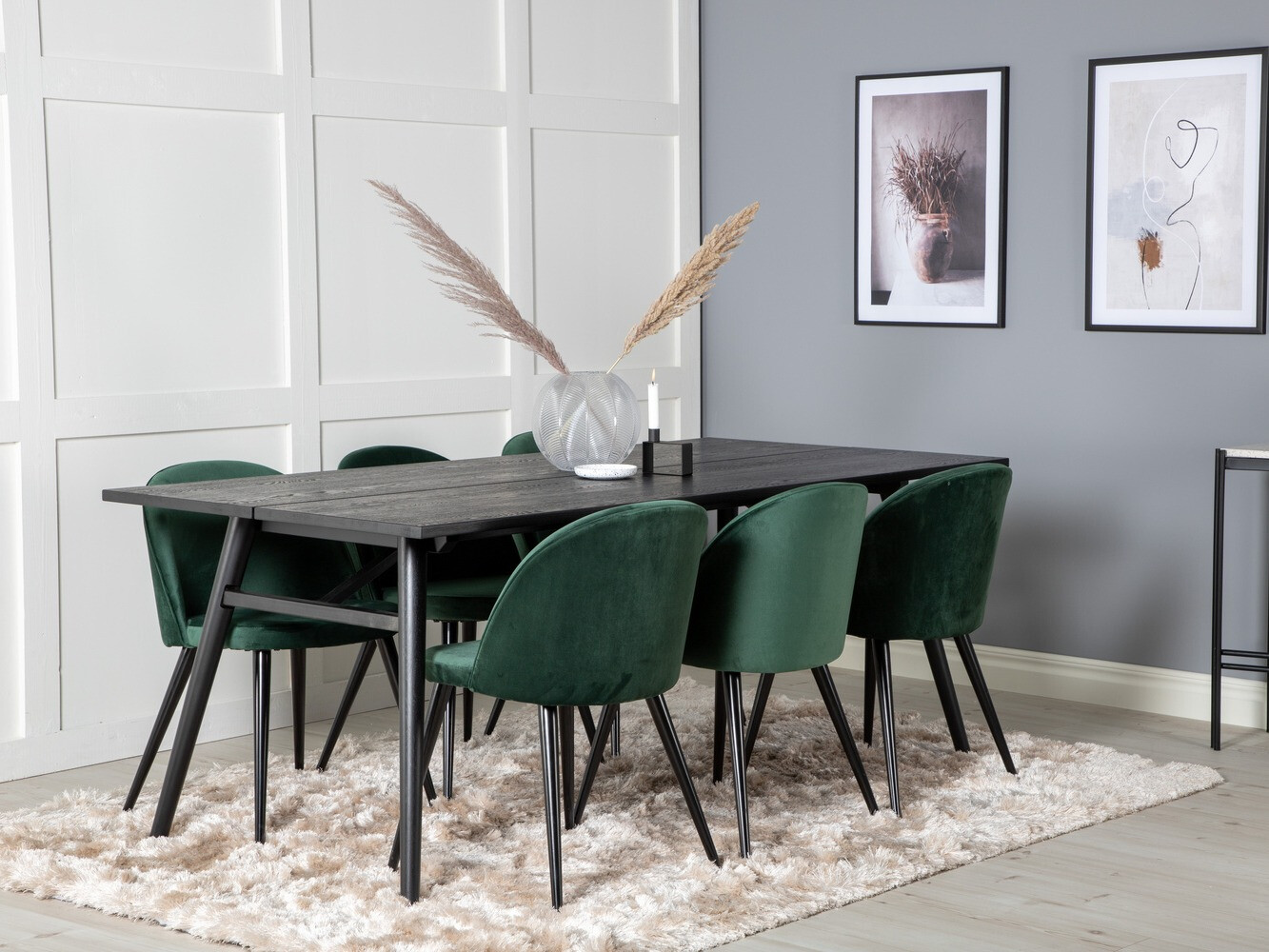 Set de mese Dallas 1676 (Verde + Negru)