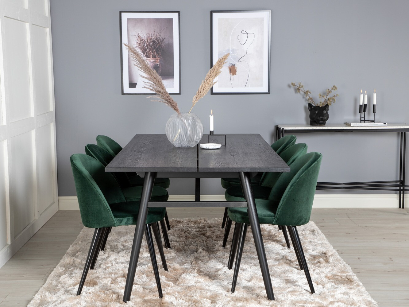 Set de mese Dallas 1676 (Verde + Negru)