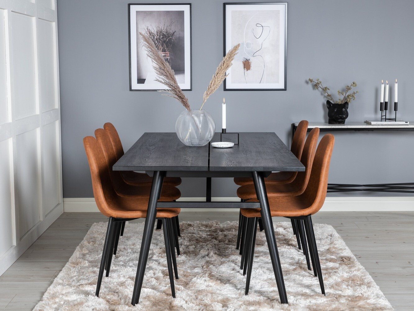 Set de mese Dallas 1681 (Maro + Negru)