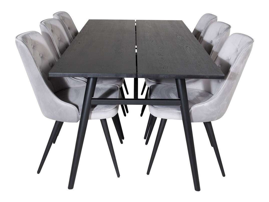 Set de mese Dallas 1780 (Negru + Gri deschis)