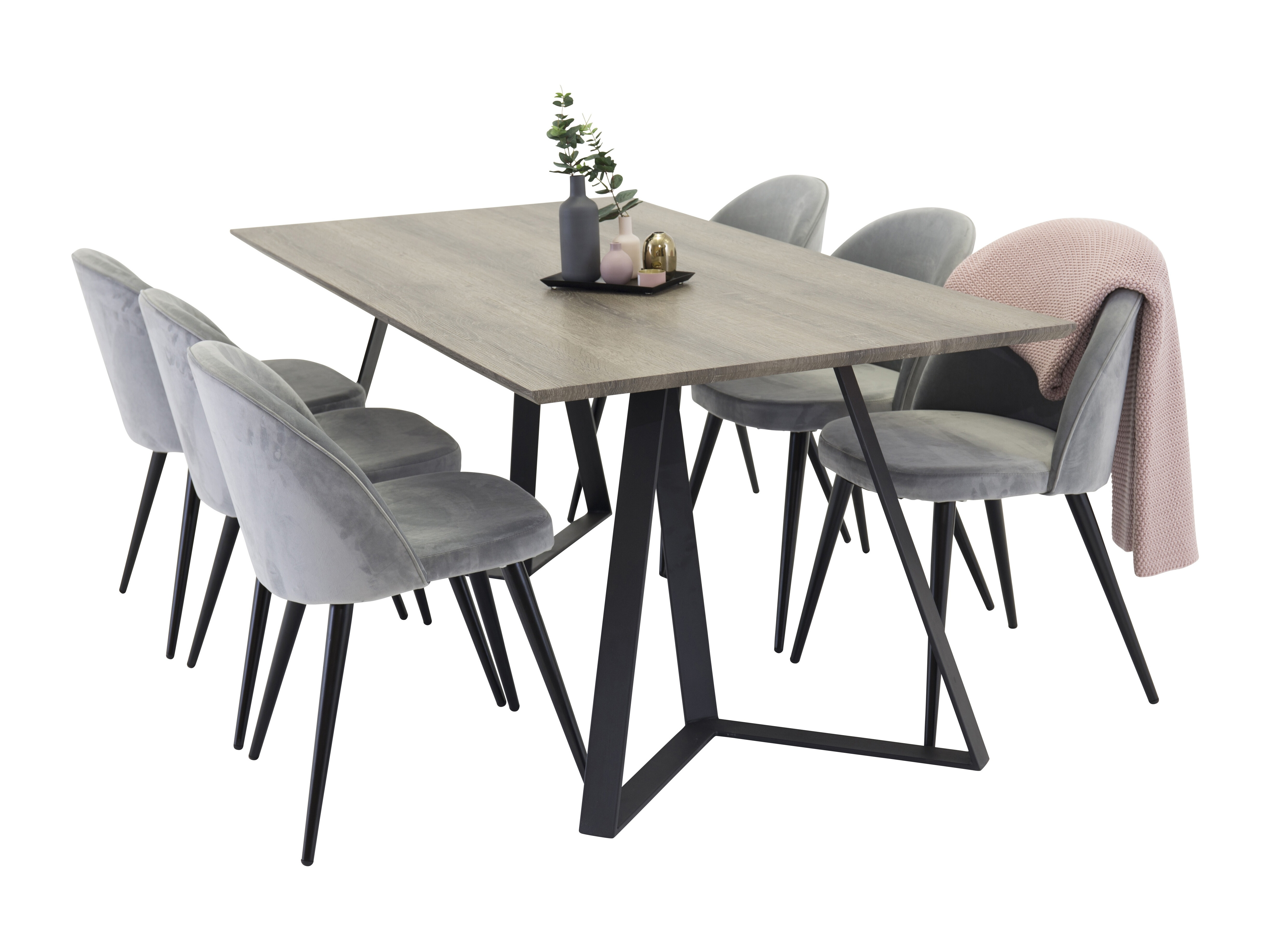 Set de mese Dallas 340 (Gri + Negru)