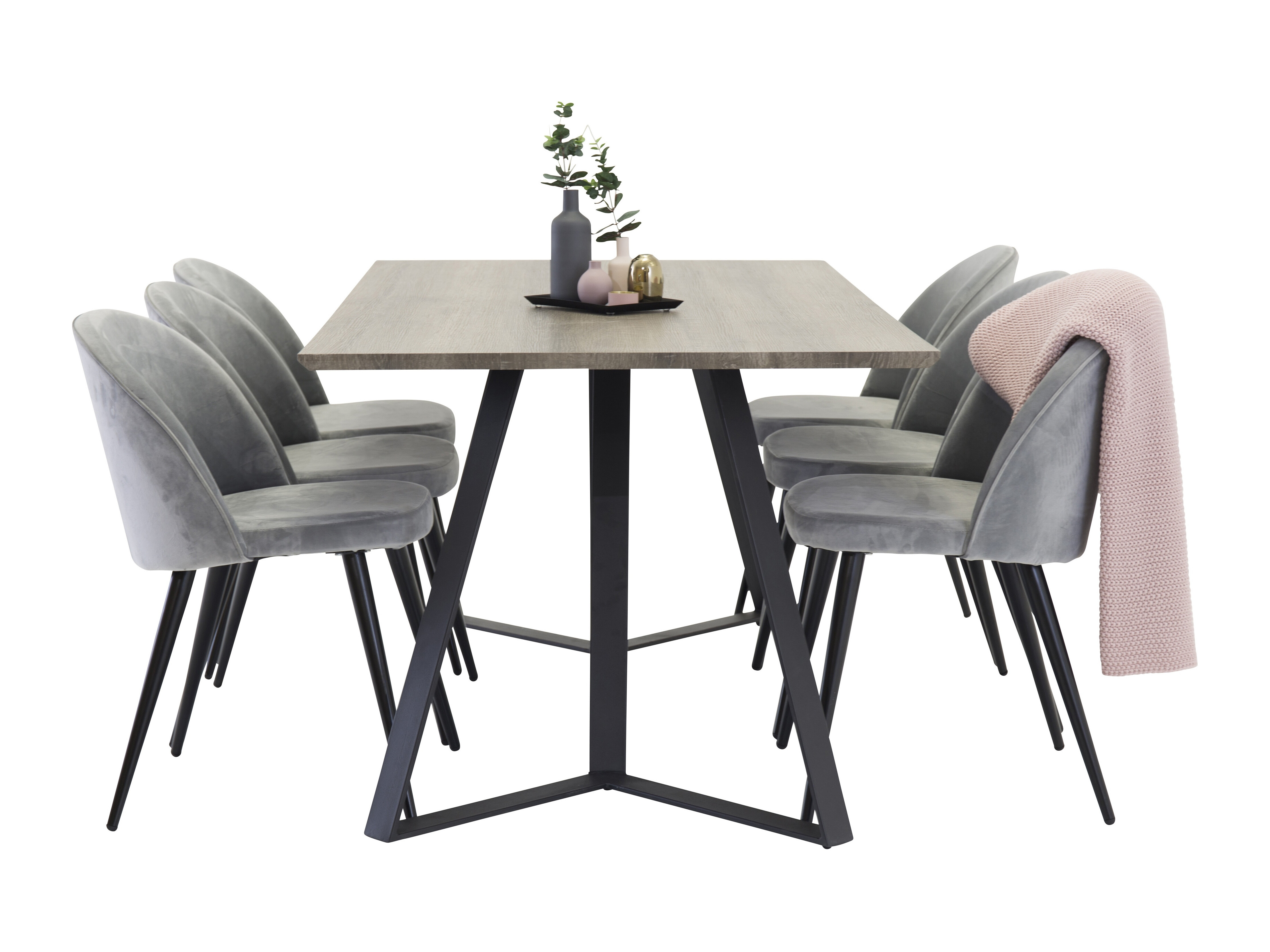Set de mese Dallas 340 (Gri + Negru)
