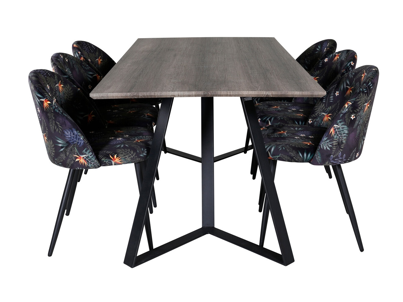 Set de mese Dallas 340 (Model floral + Negru)