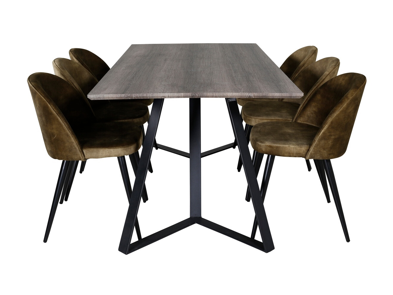 Set de mese Dallas 340 (Verde prăfuit + Negru)