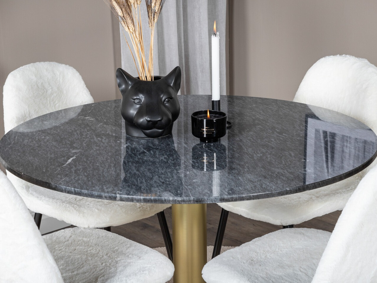 Set de mese Dallas 1215 (Alb + Negru)