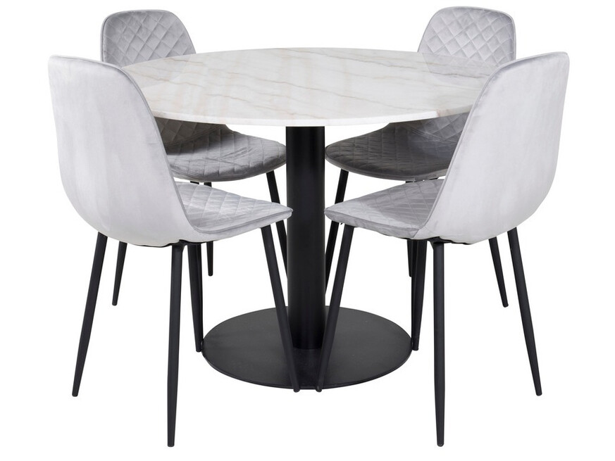Set de mese Dallas 1302 (Gri + Negru)