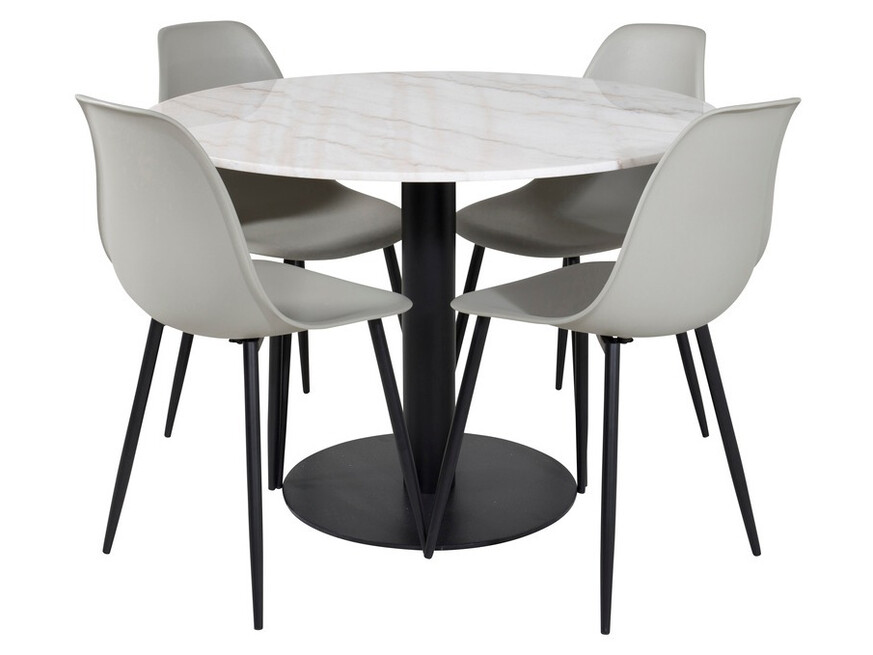 Set de mese Dallas 1304 (Gri + Negru)