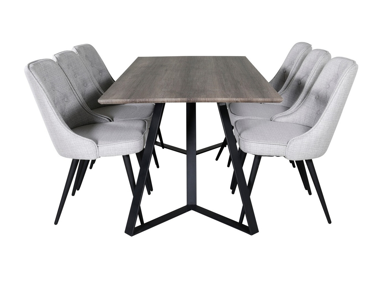 Set de mese Dallas 1347 (Gri + Negru)