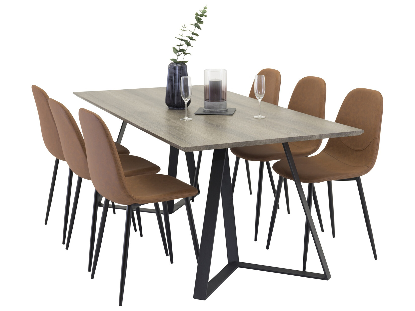 Set de mese Dallas 1353 (Maro + Negru)