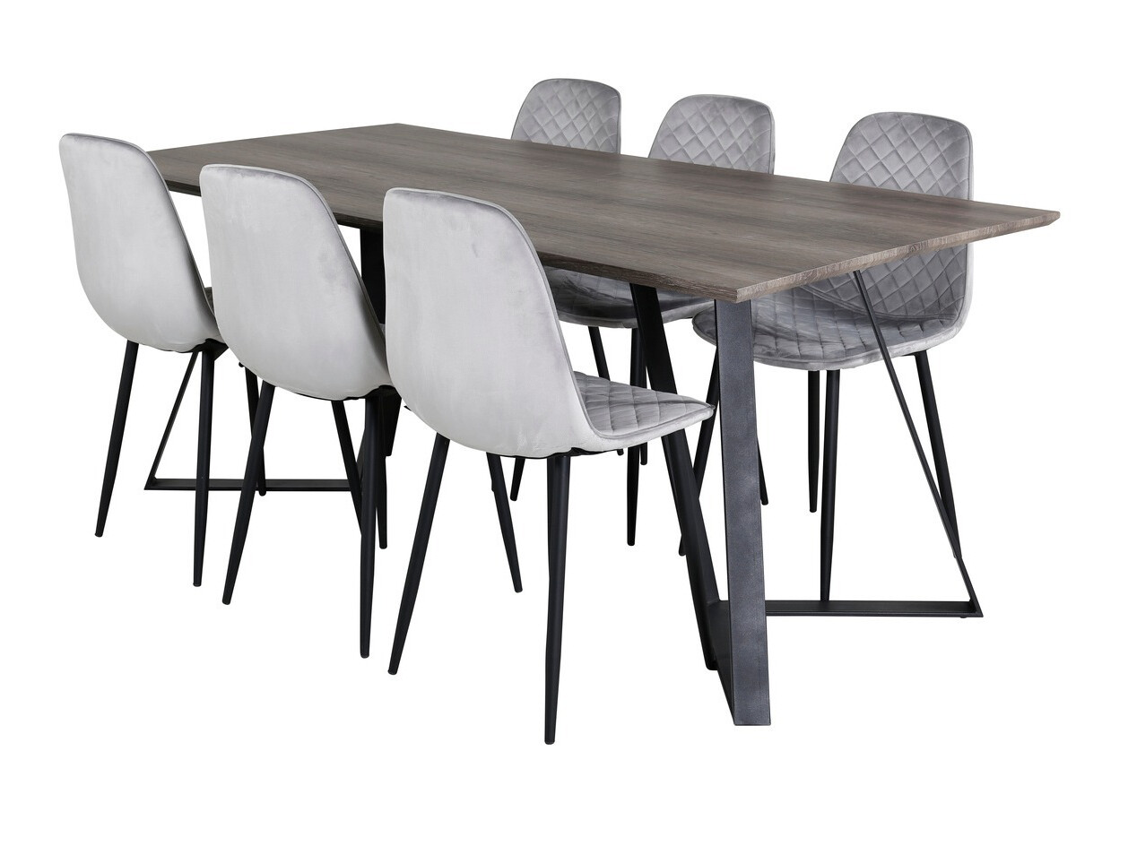 Set de mese Dallas 1357 (Gri + Negru)