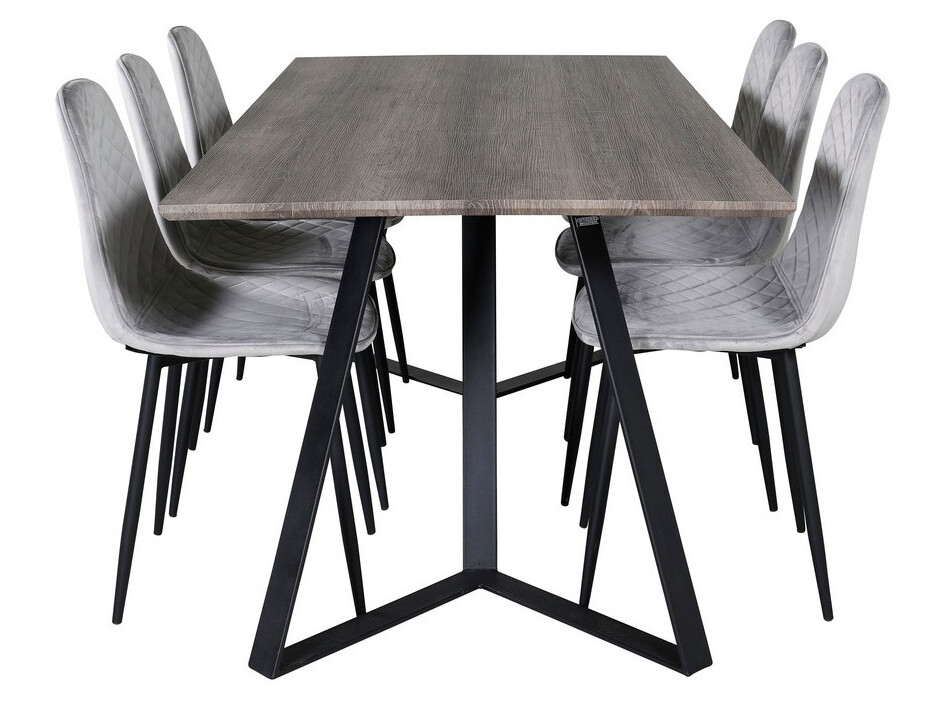 Set de mese Dallas 1357 (Gri + Negru)