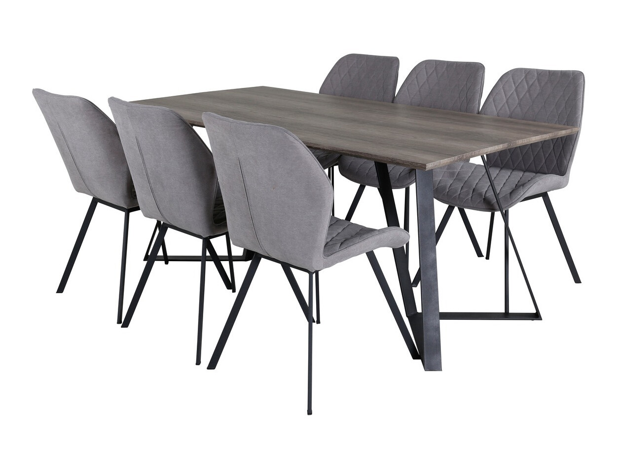 Set de mese Dallas 1359 (Gri + Negru)