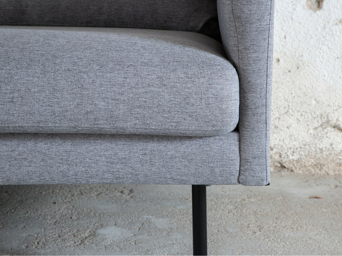 Set mobilier tapițat Fercame 105 (Negru + Gri)