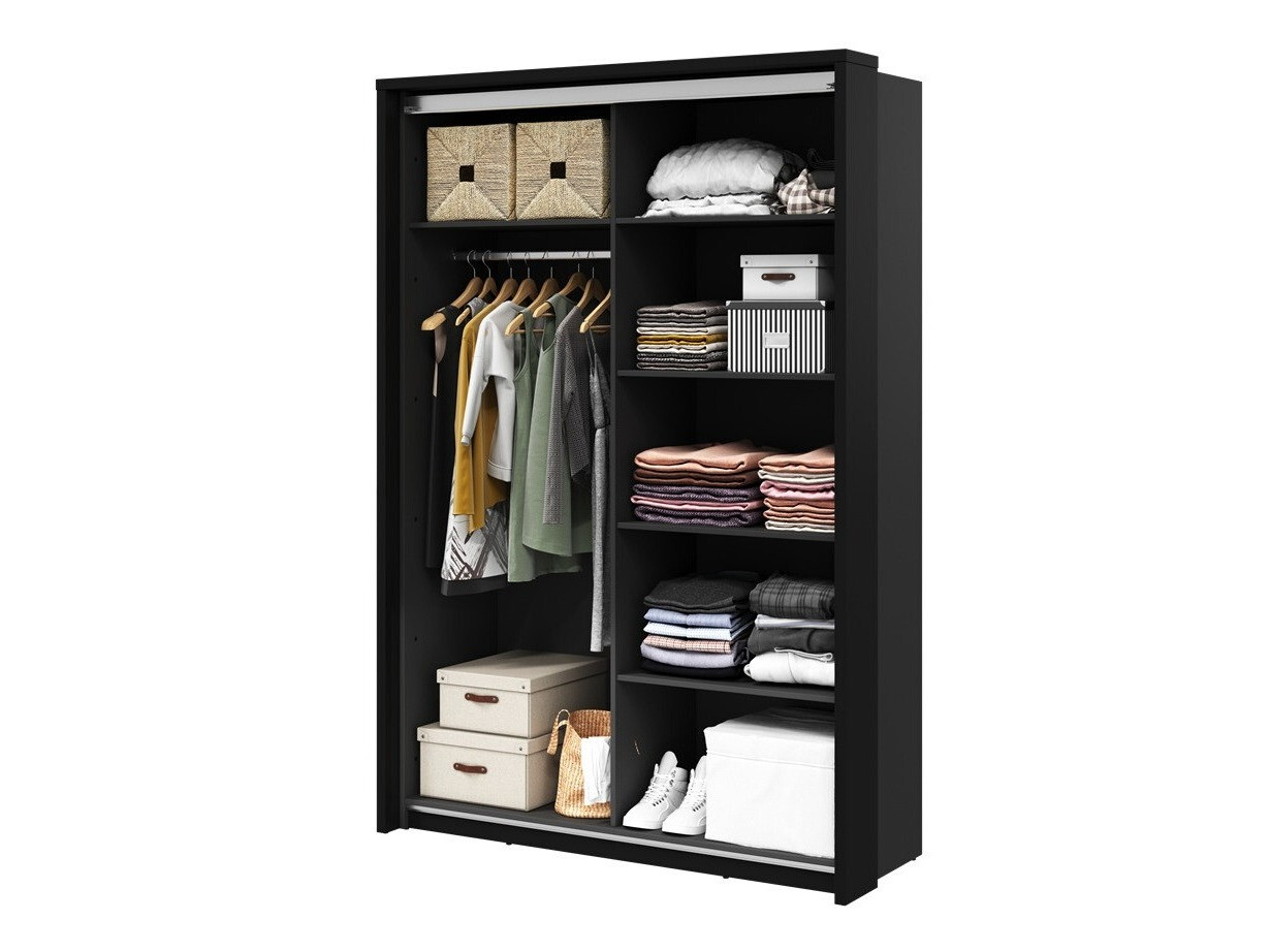 Dulap Fresno 122 (Stejar artizan + Negru)