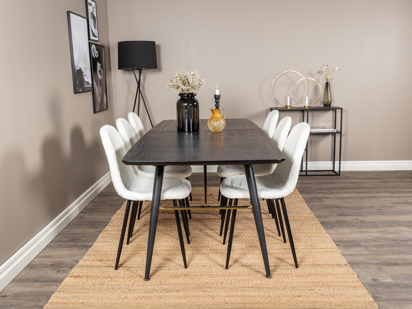 Set de mese Dallas 1443 (Alb + Negru)