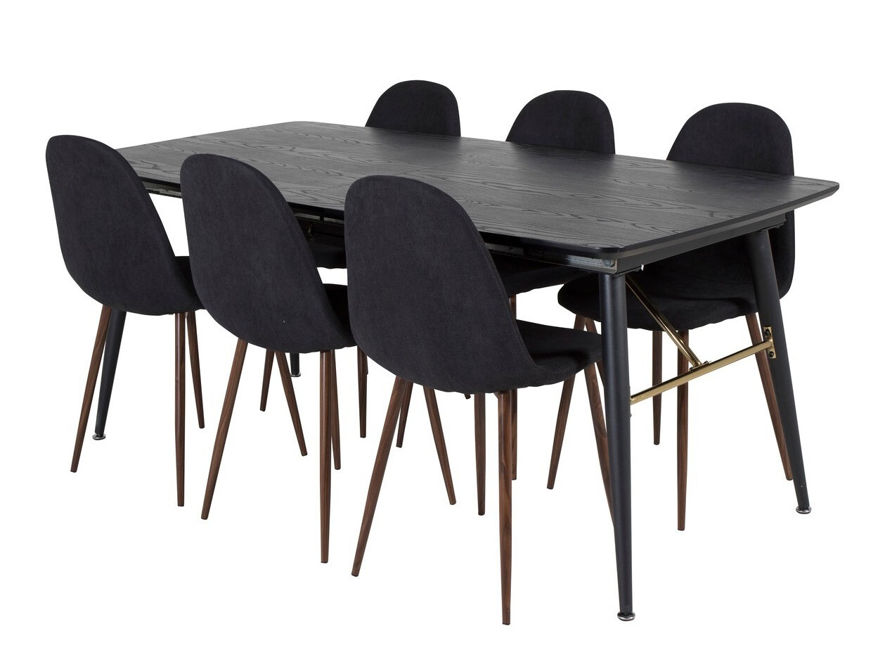 Set de mese Dallas 1443 (Negru + Nuca)