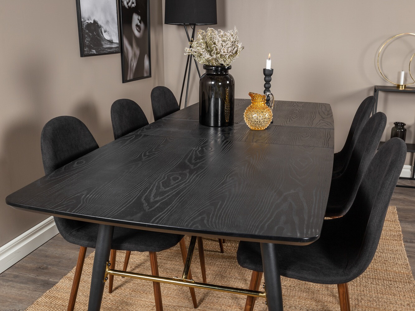 Set de mese Dallas 1443 (Negru + Nuca)