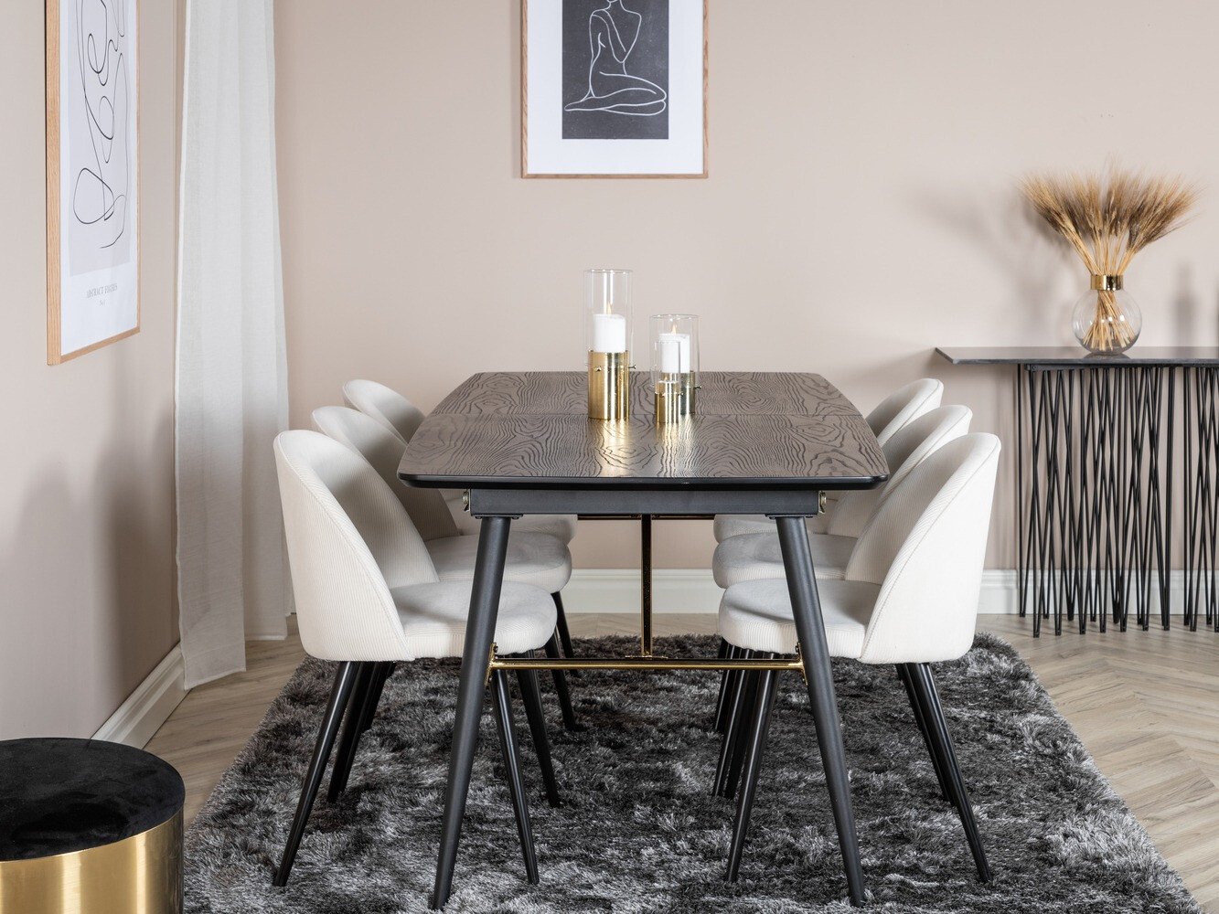 Set de mese Dallas 1447 (Bej + Negru)