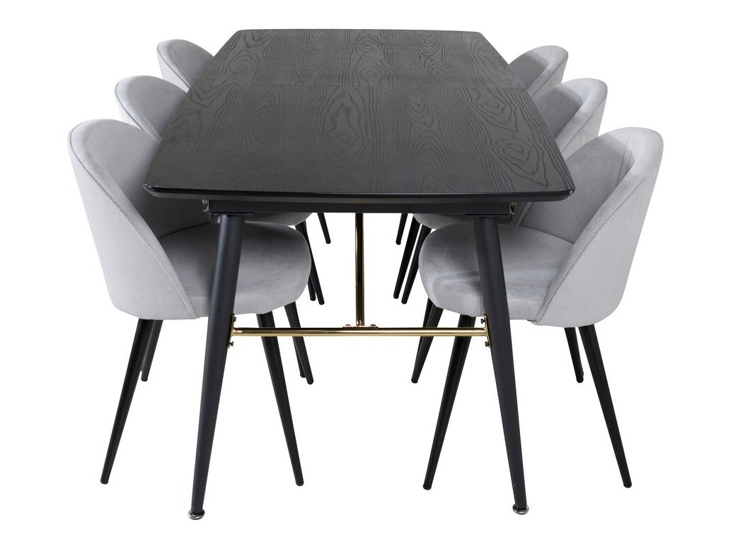 Set de mese Dallas 1447 (Gri deschis + Negru)