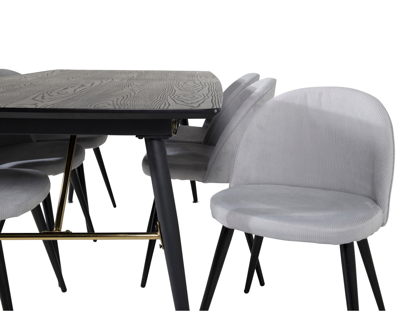 Set de mese Dallas 1447 (Gri deschis + Negru)