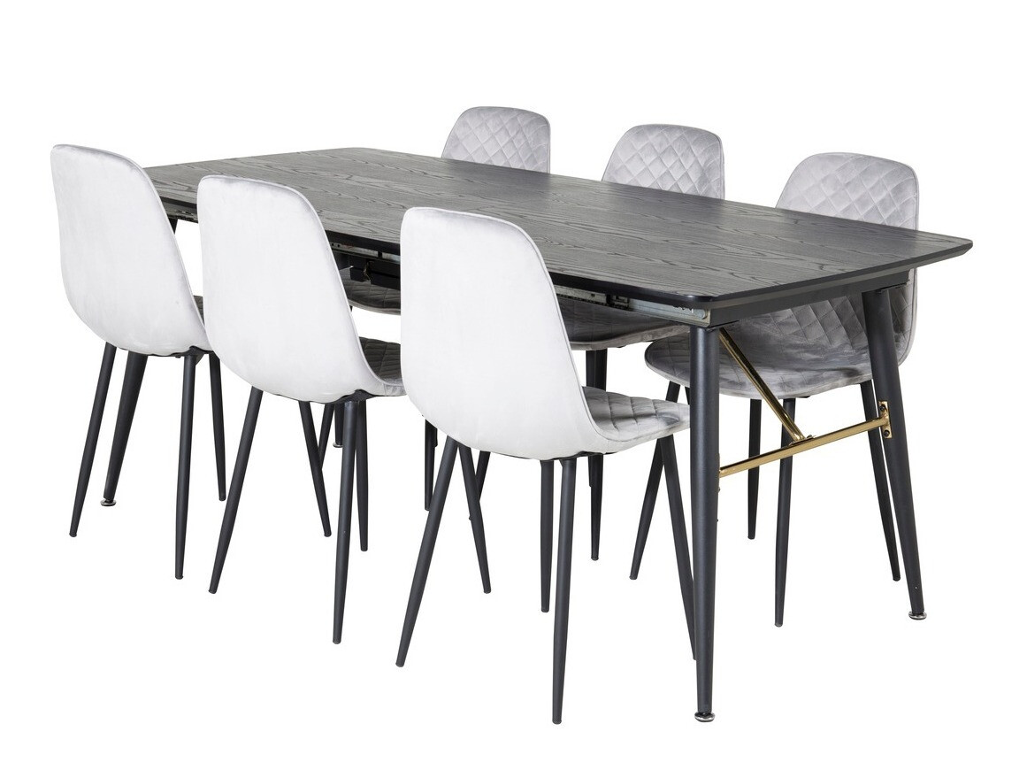 Set de mese Dallas 1448 (Gri + Negru)