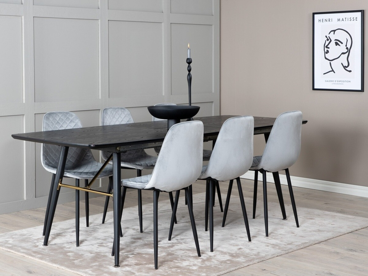 Set de mese Dallas 1448 (Gri + Negru)