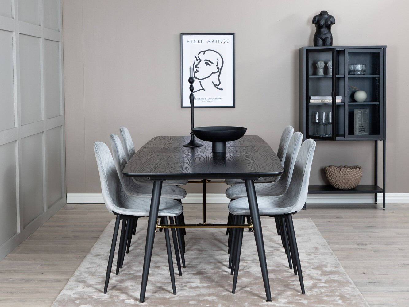 Set de mese Dallas 1448 (Gri + Negru)