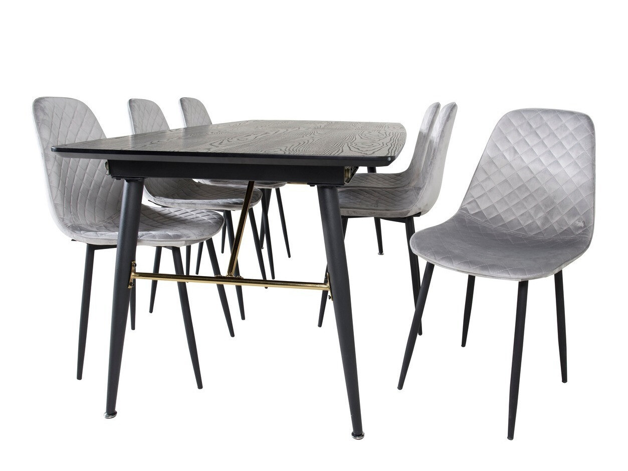 Set de mese Dallas 1448 (Gri + Negru)