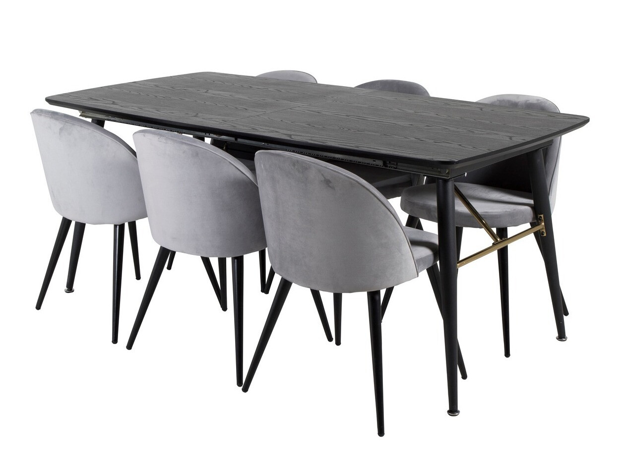 Set de mese Dallas 1449 (Gri deschis + Negru)