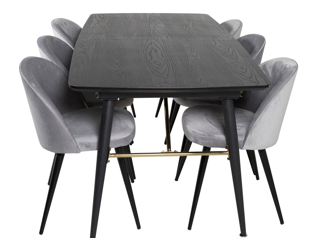 Set de mese Dallas 1449 (Gri deschis + Negru)