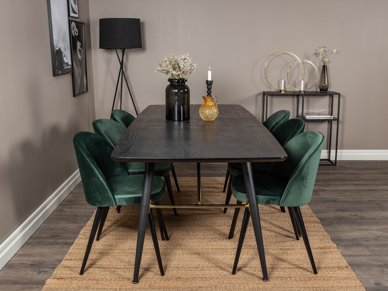 Set de mese Dallas 1449 (Verde + Negru)