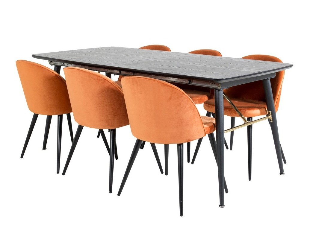 Set de mese Dallas 1449 (Portocaliu + Negru)