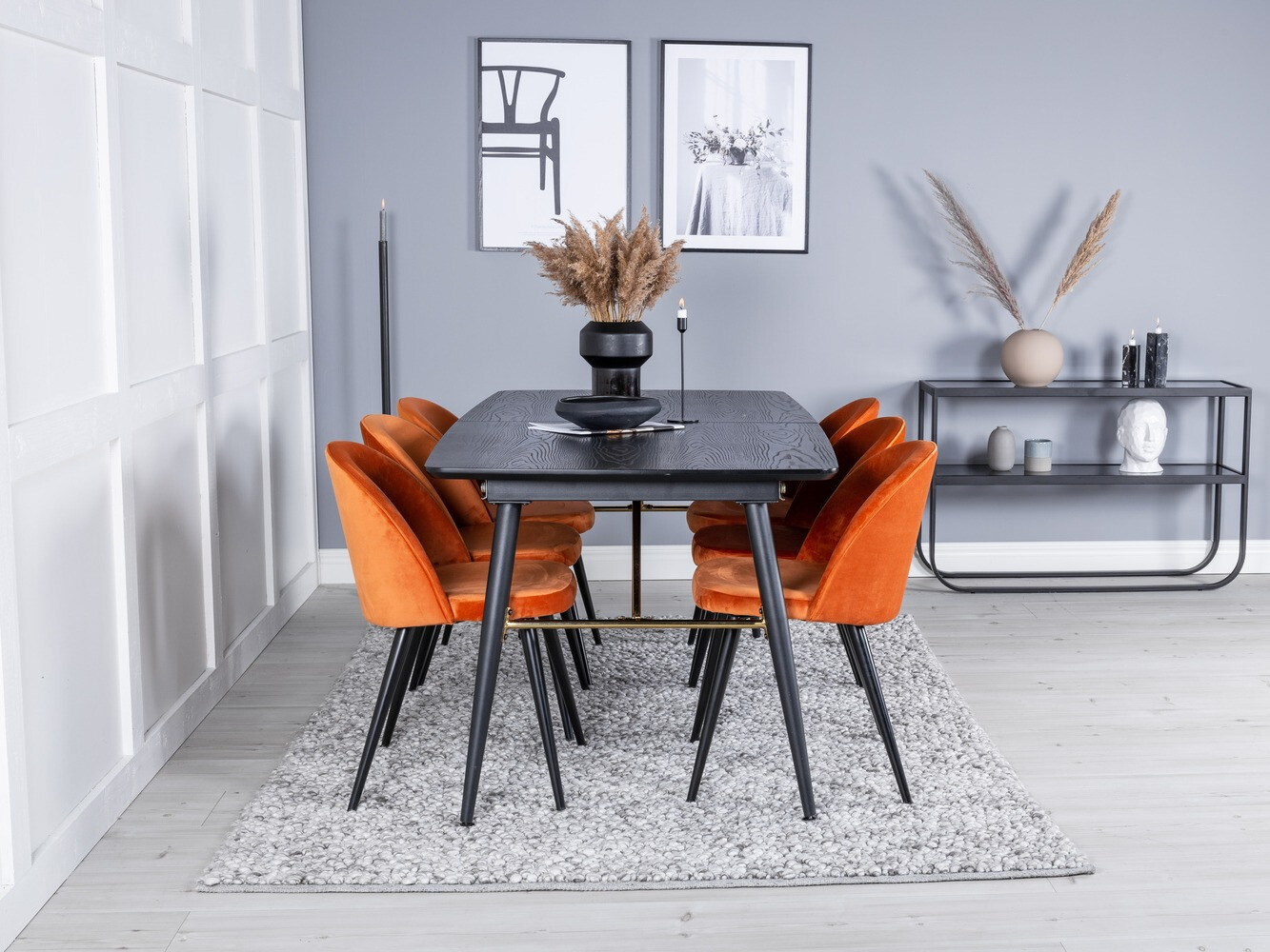 Set de mese Dallas 1449 (Portocaliu + Negru)