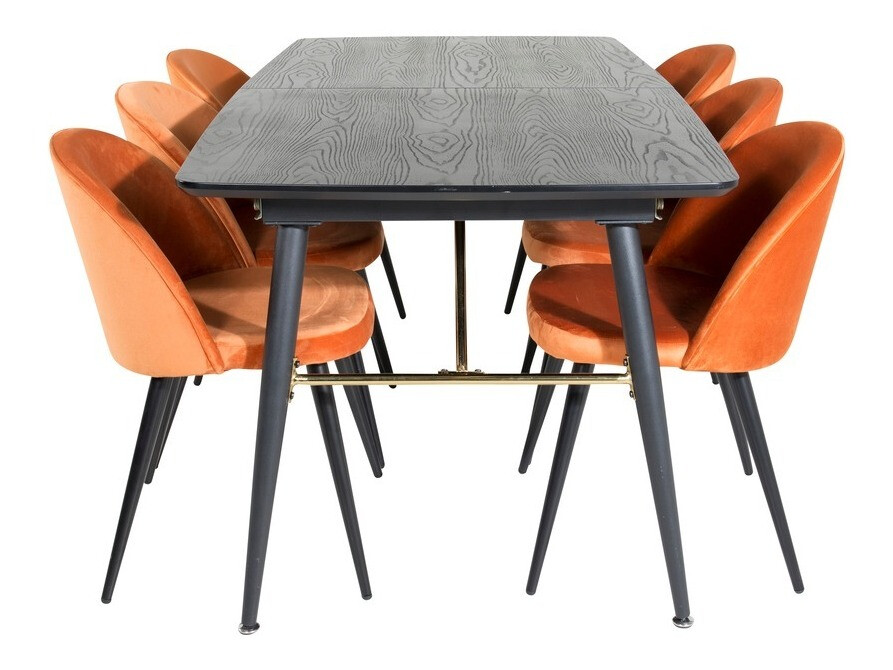 Set de mese Dallas 1449 (Portocaliu + Negru)