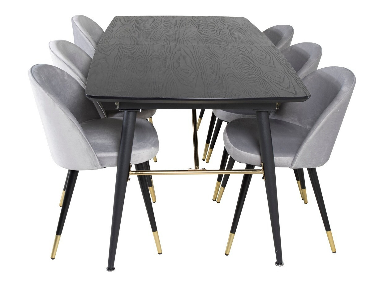 Set de mese Dallas 1451 (Gri deschis + Negru)