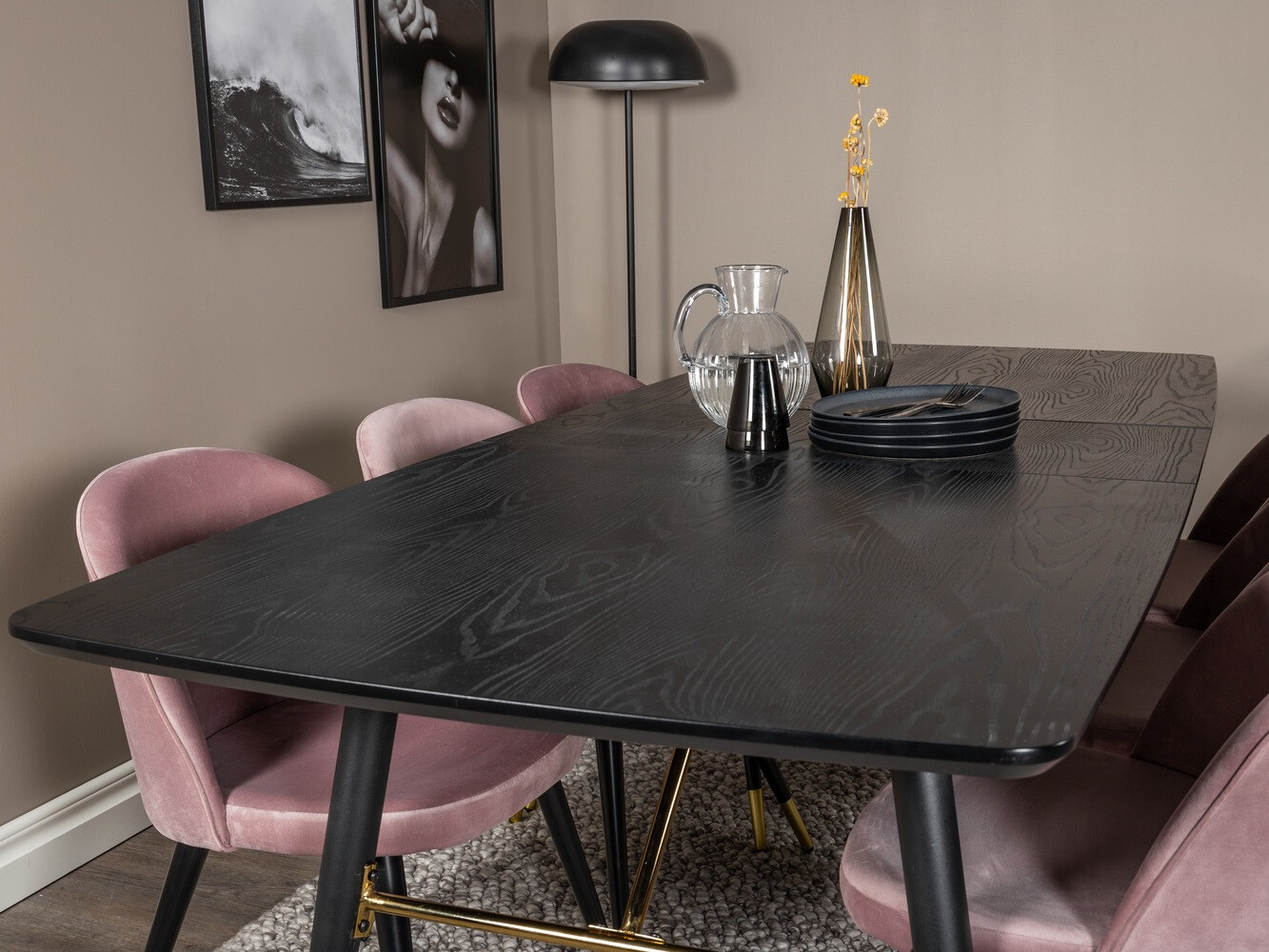 Set de mese Dallas 1451 (Roze + Negru)