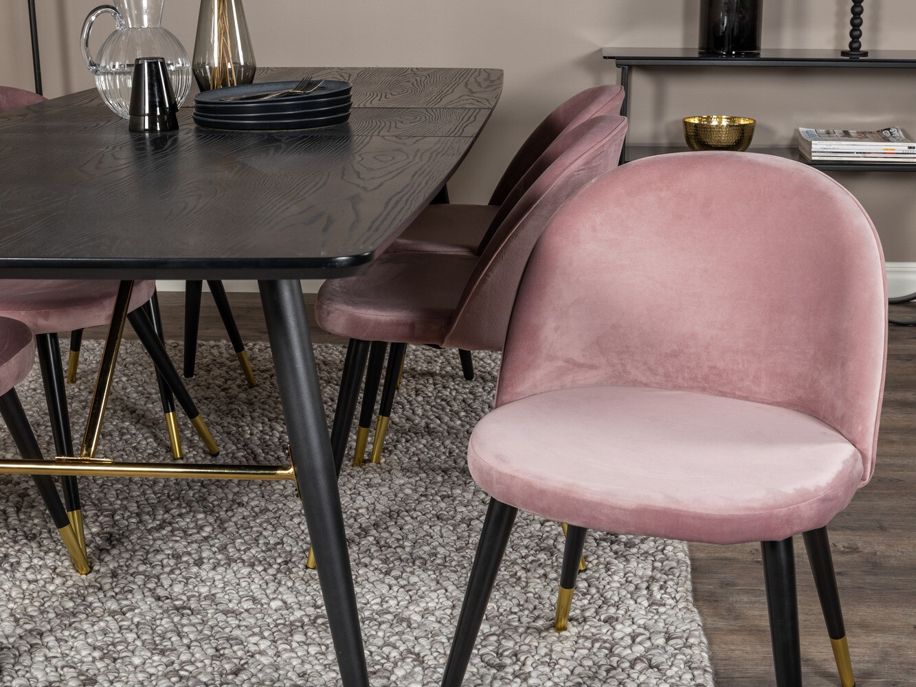 Set de mese Dallas 1451 (Roze + Negru)