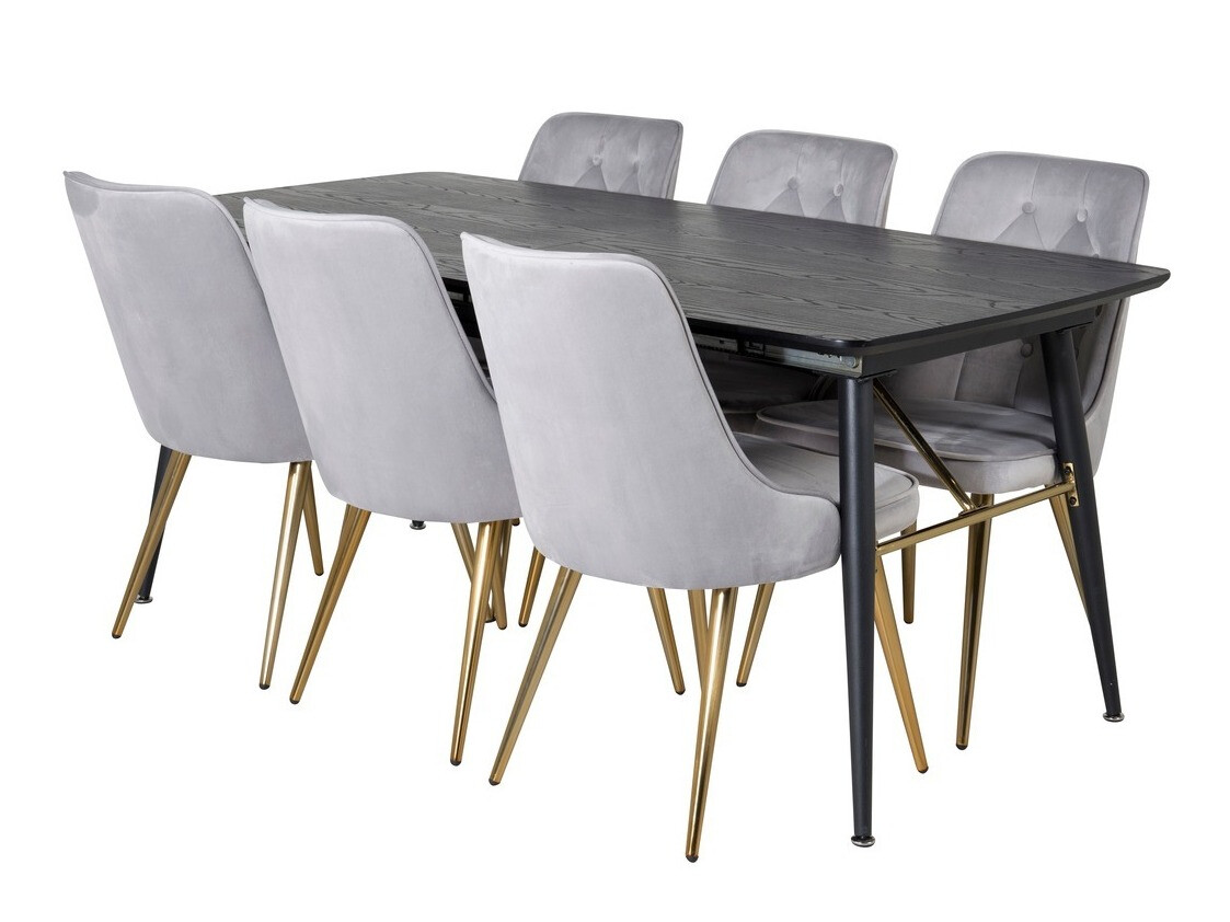 Set de mese Dallas 1453 (Gri deschis + auriu)