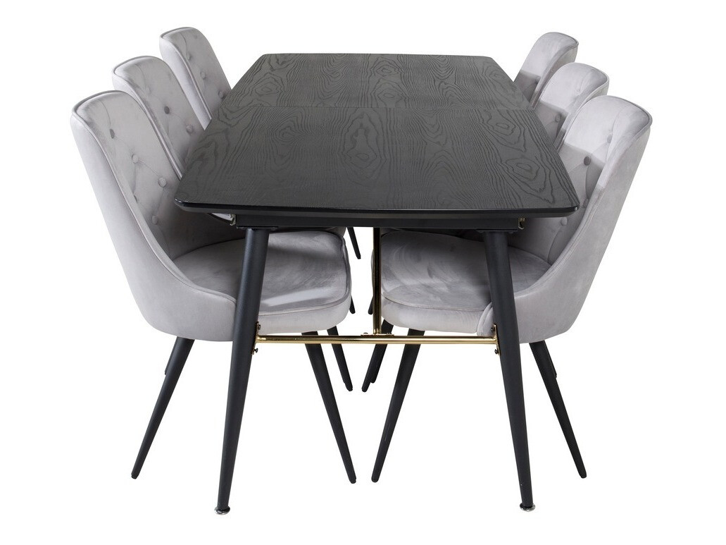 Set de mese Dallas 1453 (Gri deschis + Negru)