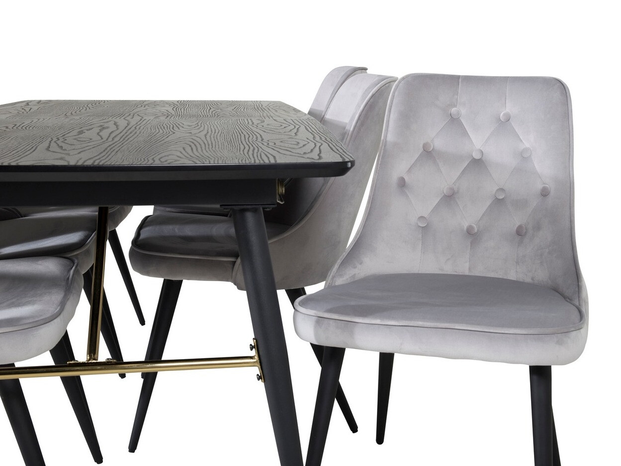 Set de mese Dallas 1453 (Gri deschis + Negru)