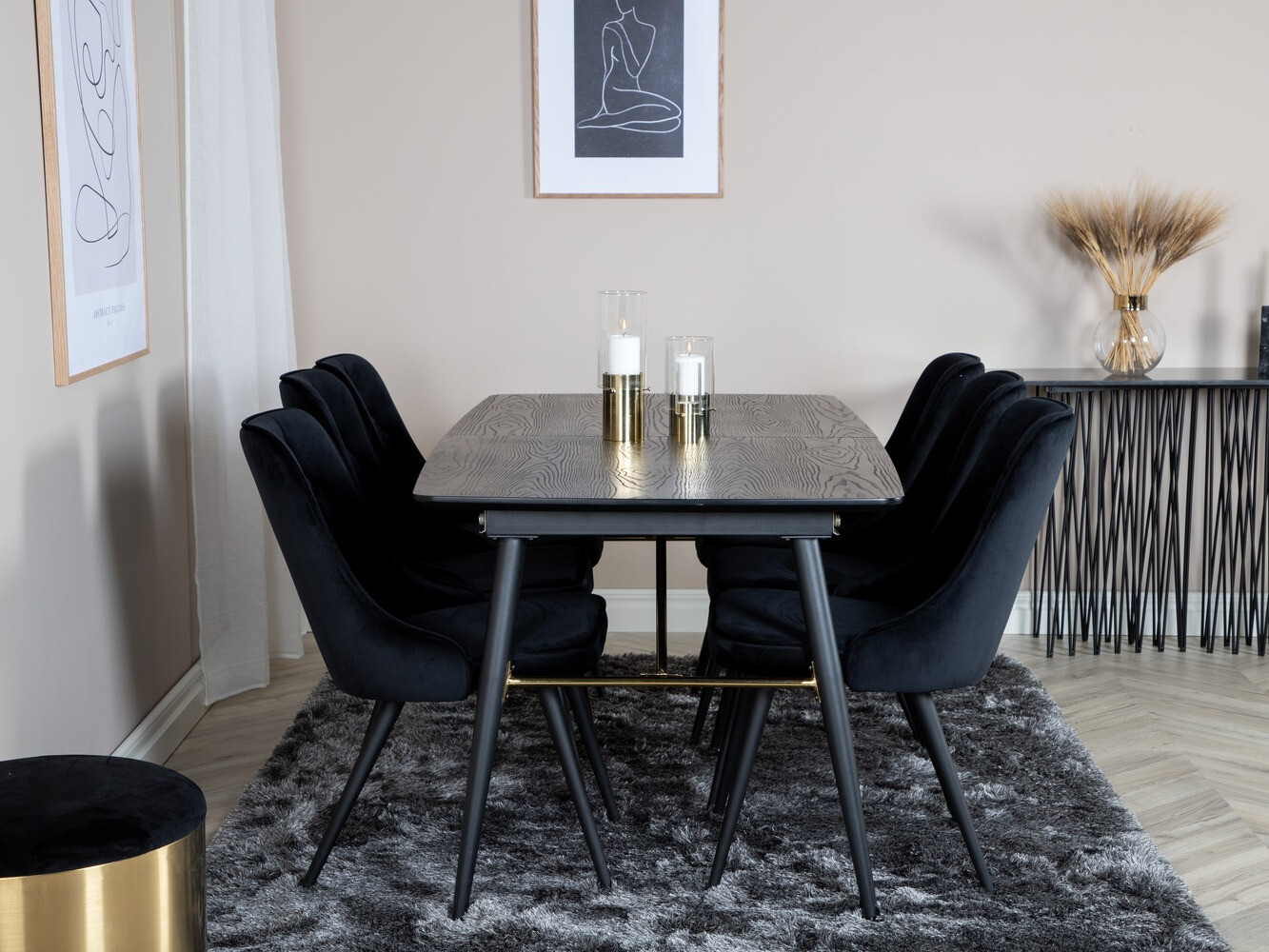Set de mese Dallas 1453 (Negru)